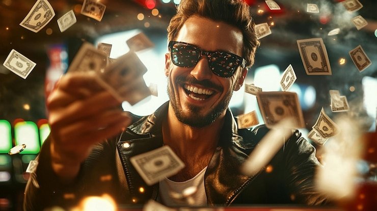 Dealer kasino langsung melayani meja permainan baccarat di platform online